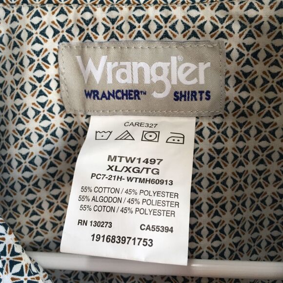 NEW WITH TAGS WRANGLER WRANCHER WESTERN SHIRT WITH PEARL SNAPS - Picture 6 of 7
